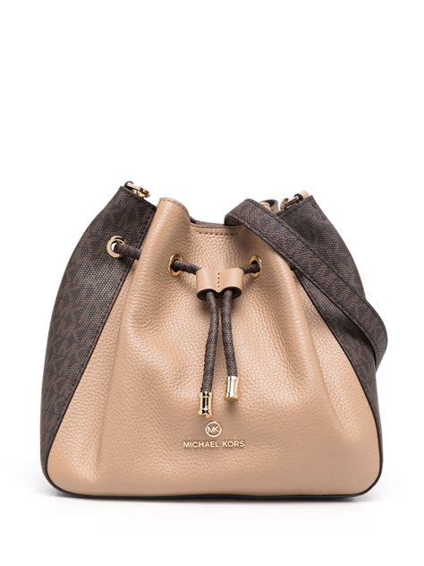 michael kors bucket bag brown|michael kors phoebe bucket bag.